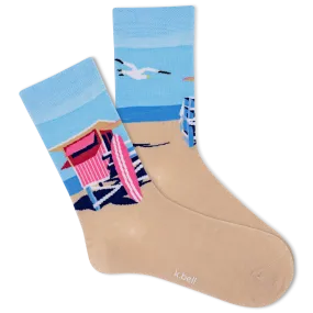 K.Bell Women's Beach Hut Crew Sock