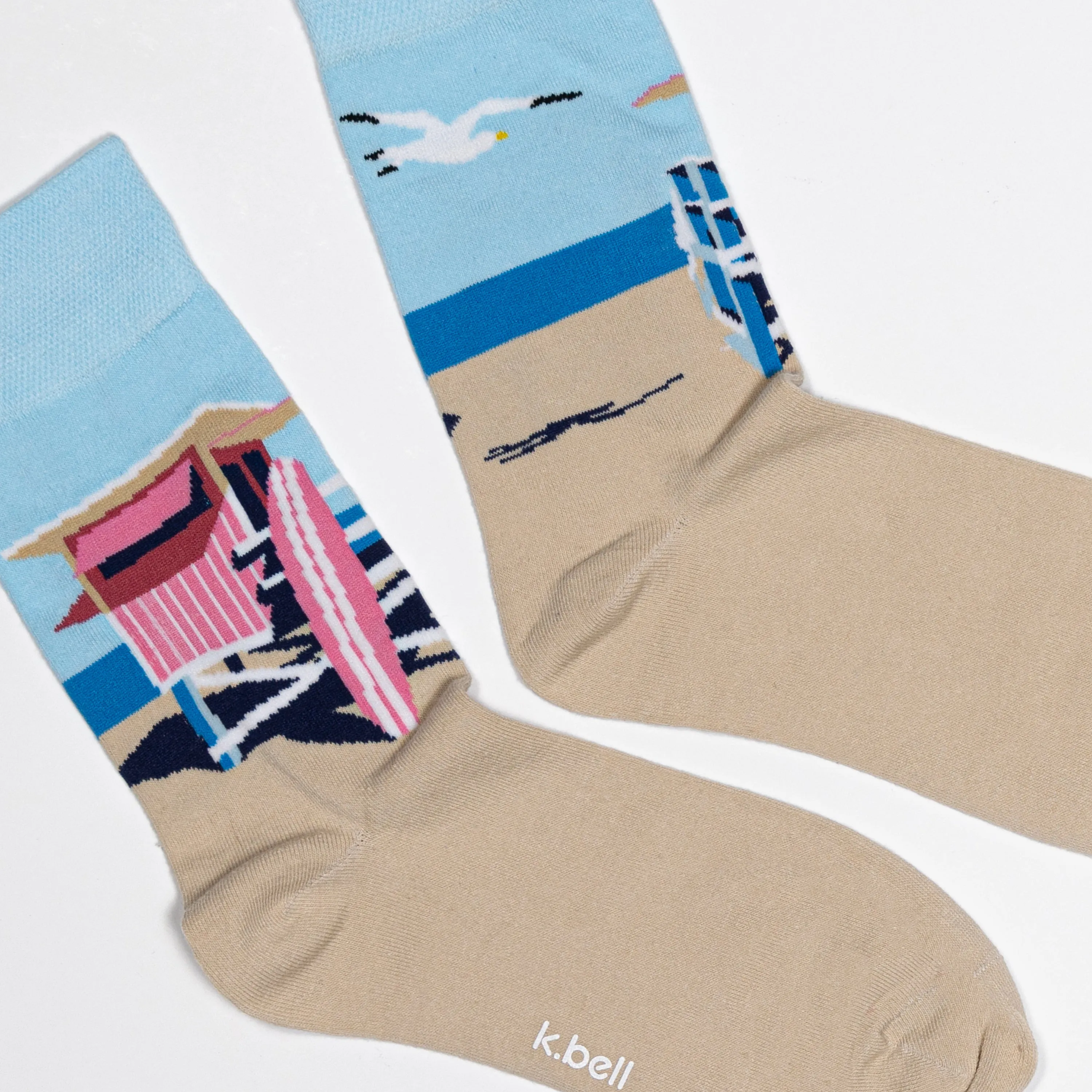 K.Bell Women's Beach Hut Crew Sock