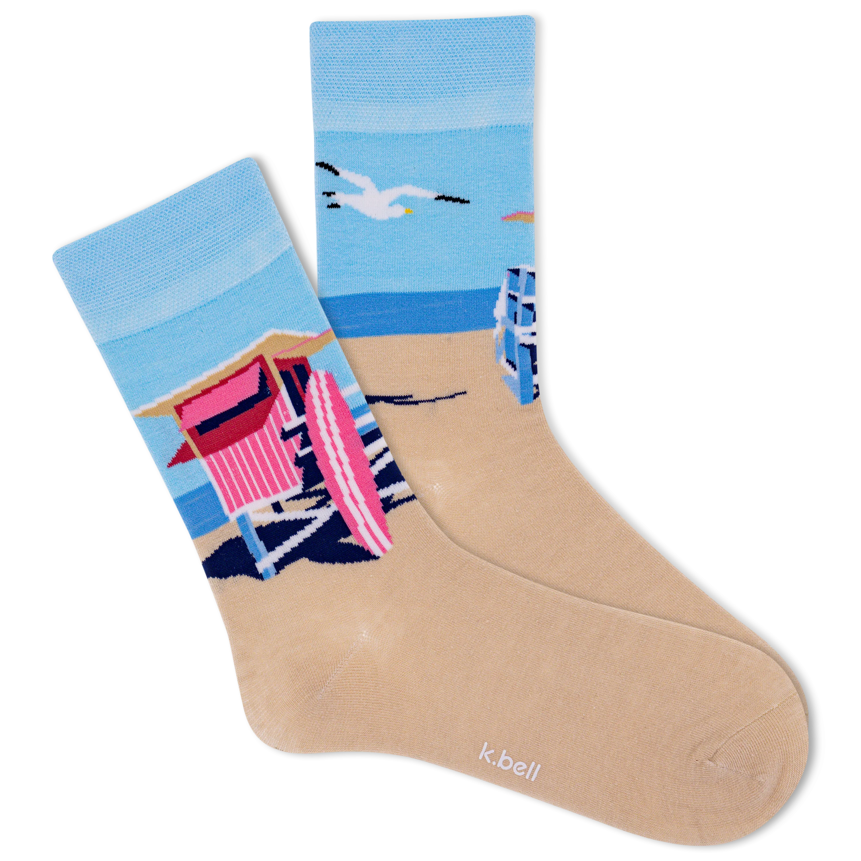 K.Bell Women's Beach Hut Crew Sock