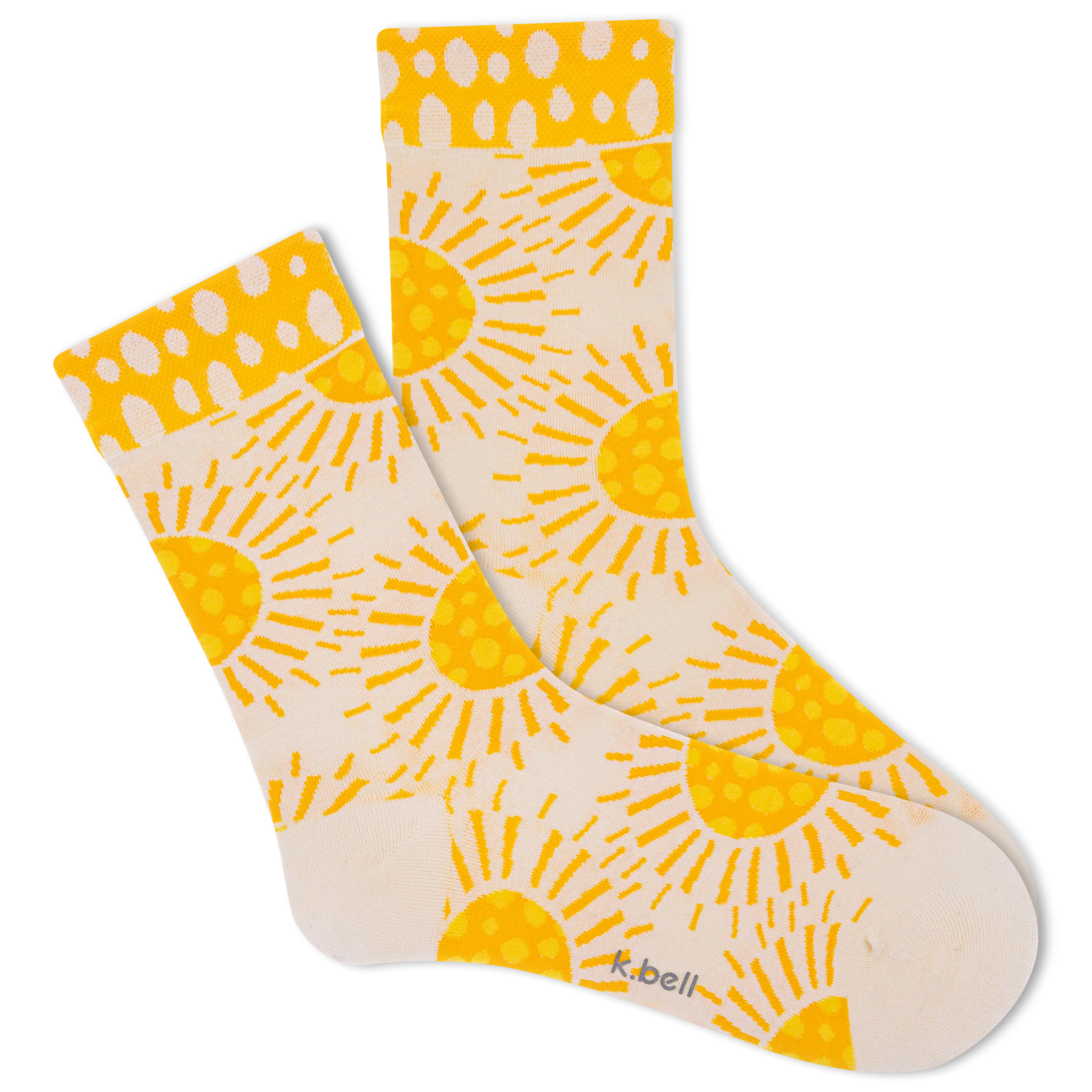 K.Bell Women's Boho Sun Spots Crew Sock