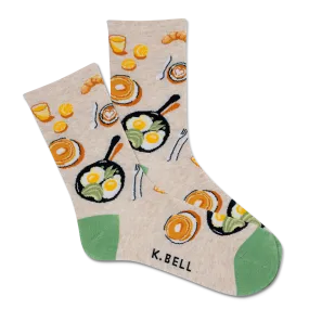 K.Bell Women's Breakfast In Bed Crew Sock