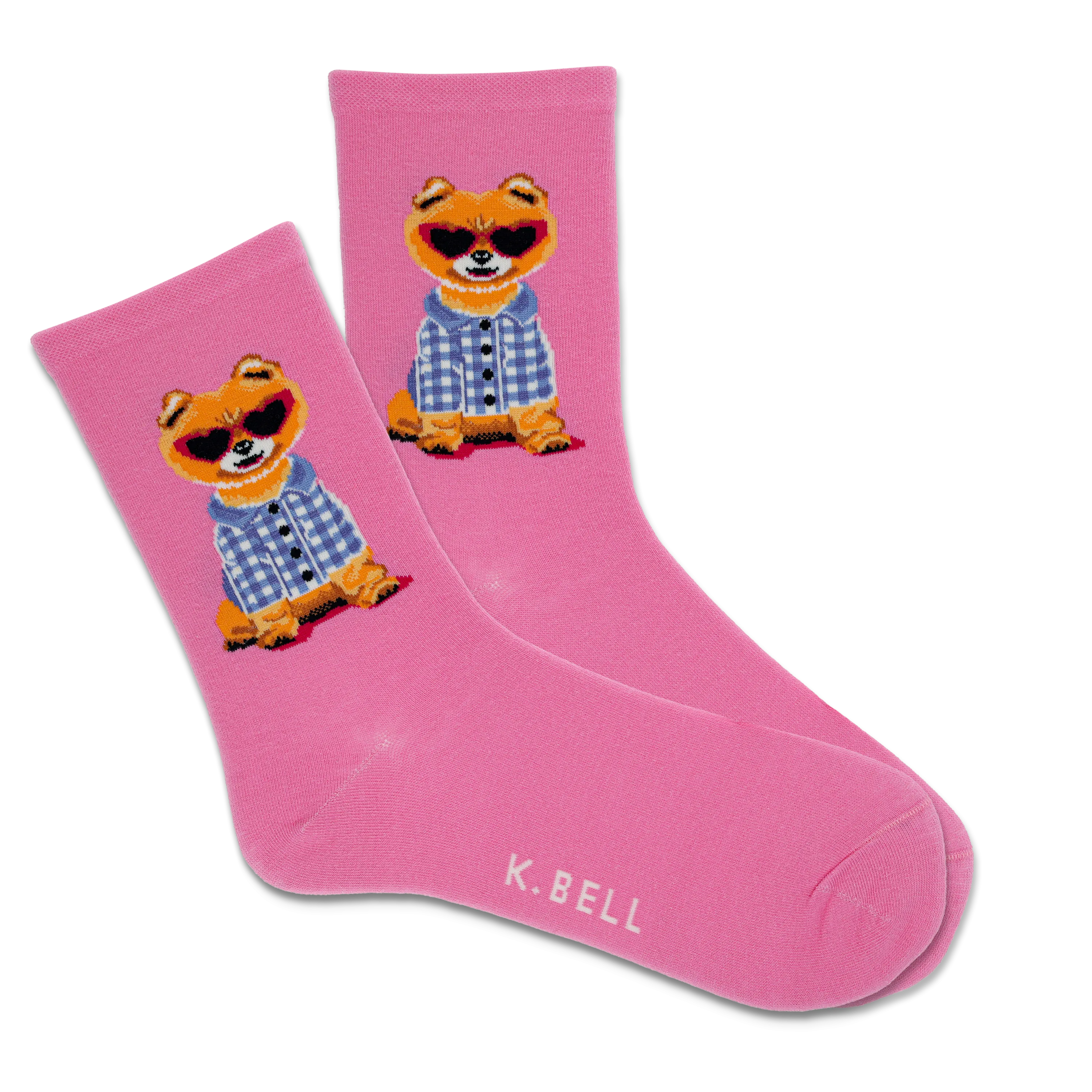 K.Bell Women's Summer Dog Crew Sock