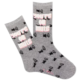 K.Bell Women's You're On Mute Crew Sock