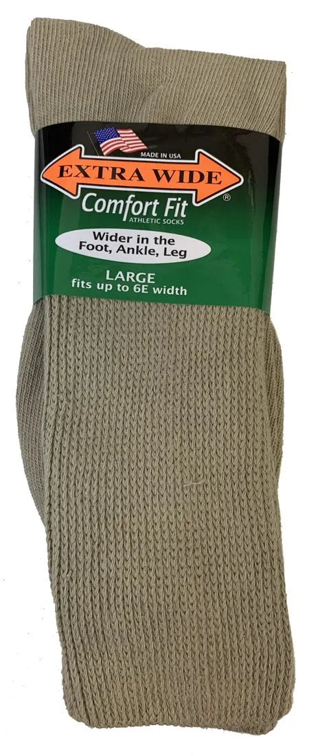 King Size Extra Wide Athletic Crew Sock