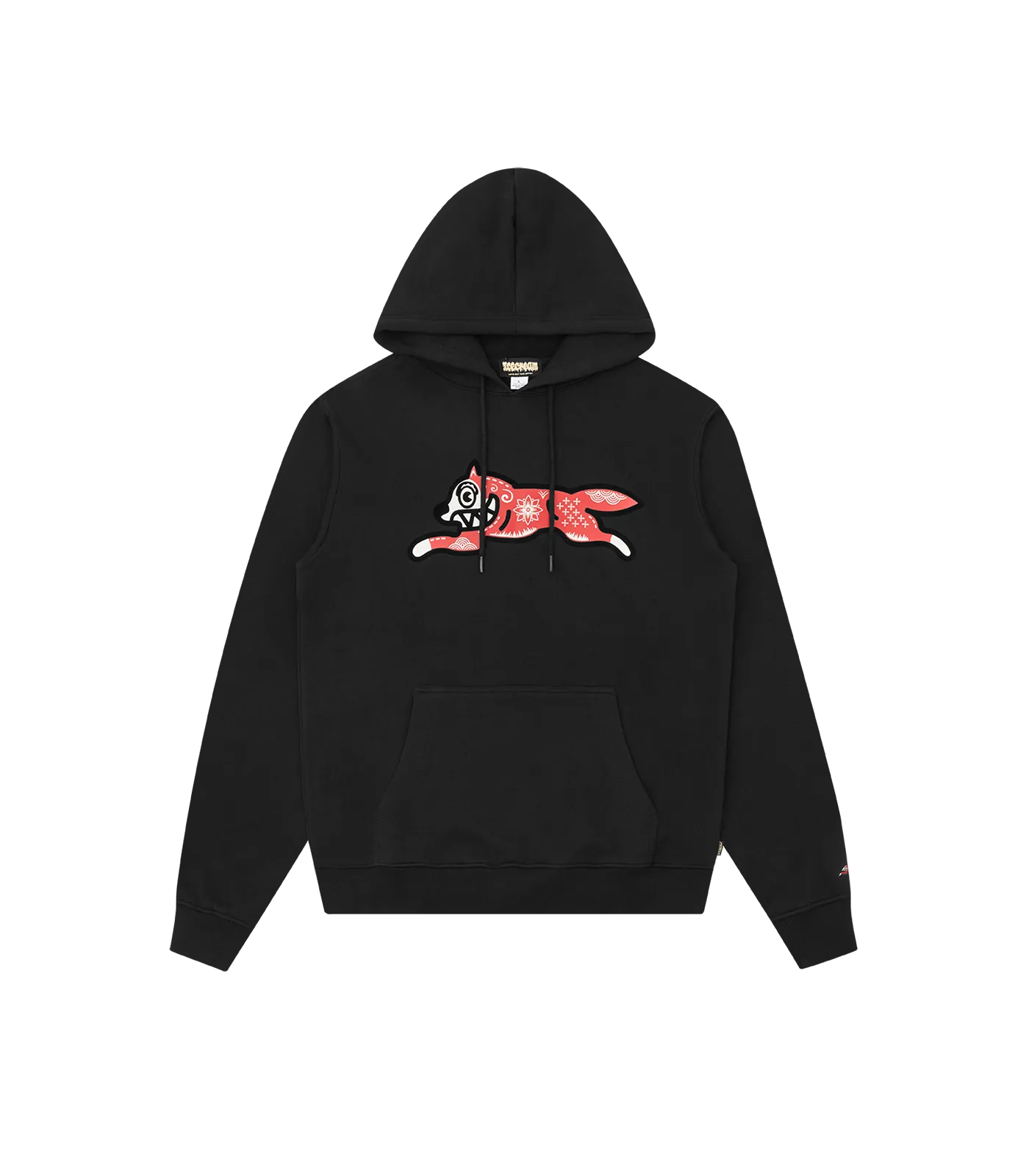 KIRIGAMI FLOCK RUNNING DOG HOODIE - BLACK