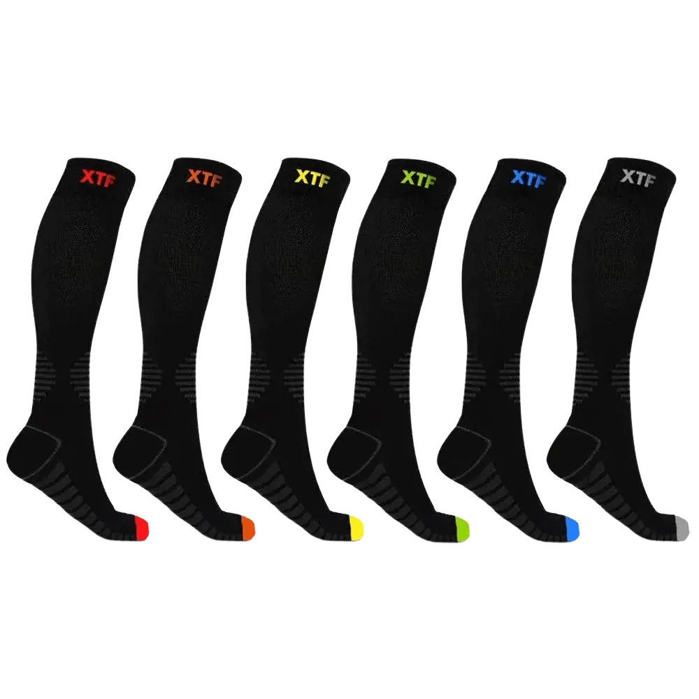 Knee-high Compression Socks (6-Pairs)