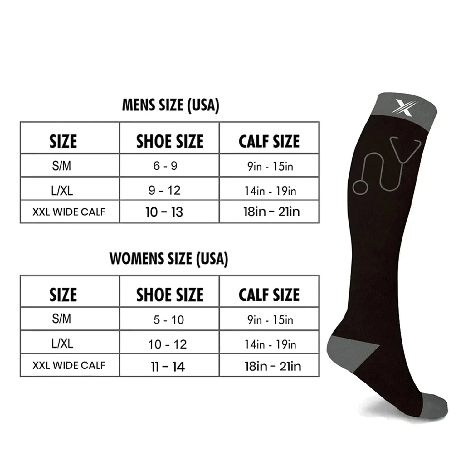 Knee-high Compression Socks (6-Pairs)