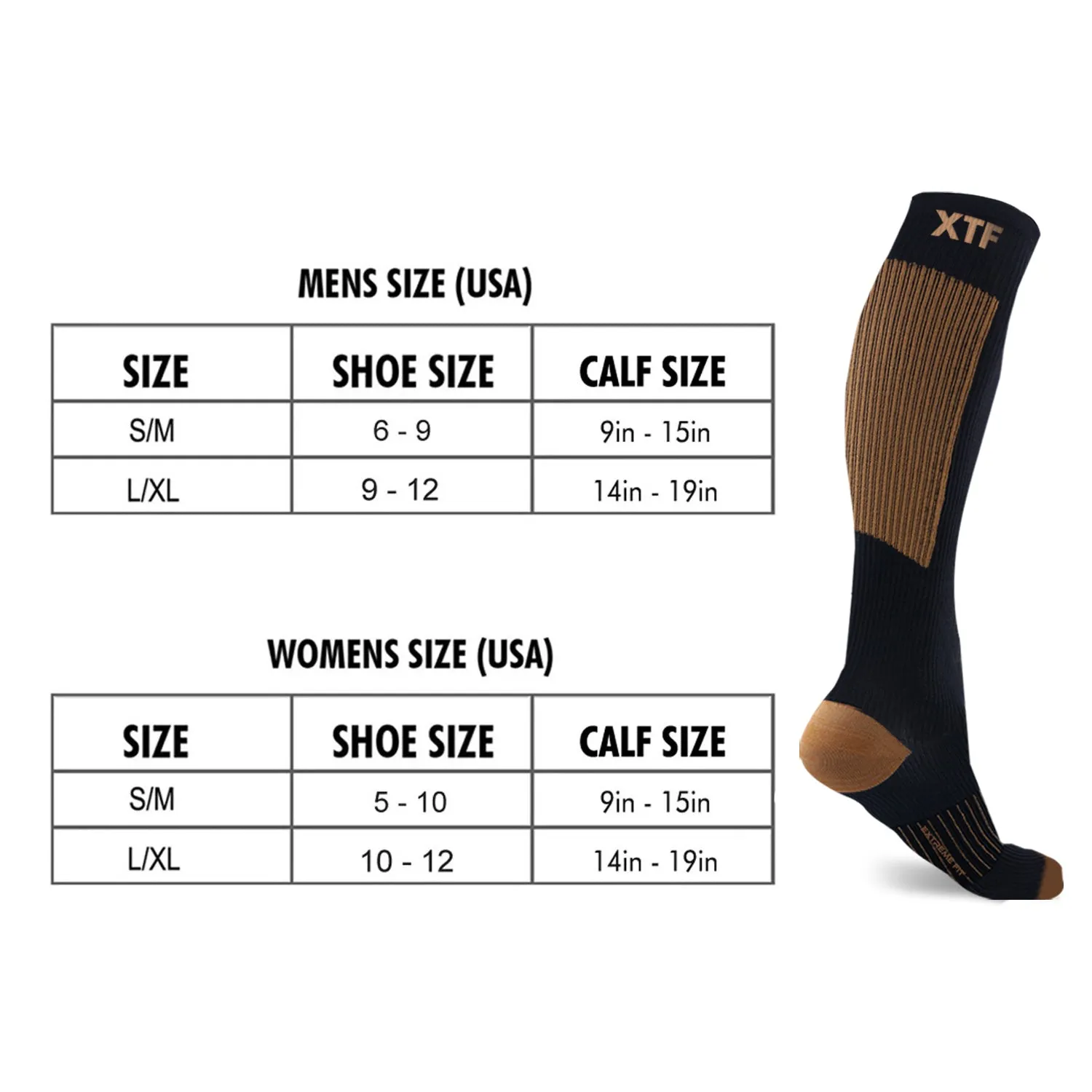 Knee-high Compression Socks (6-Pairs)