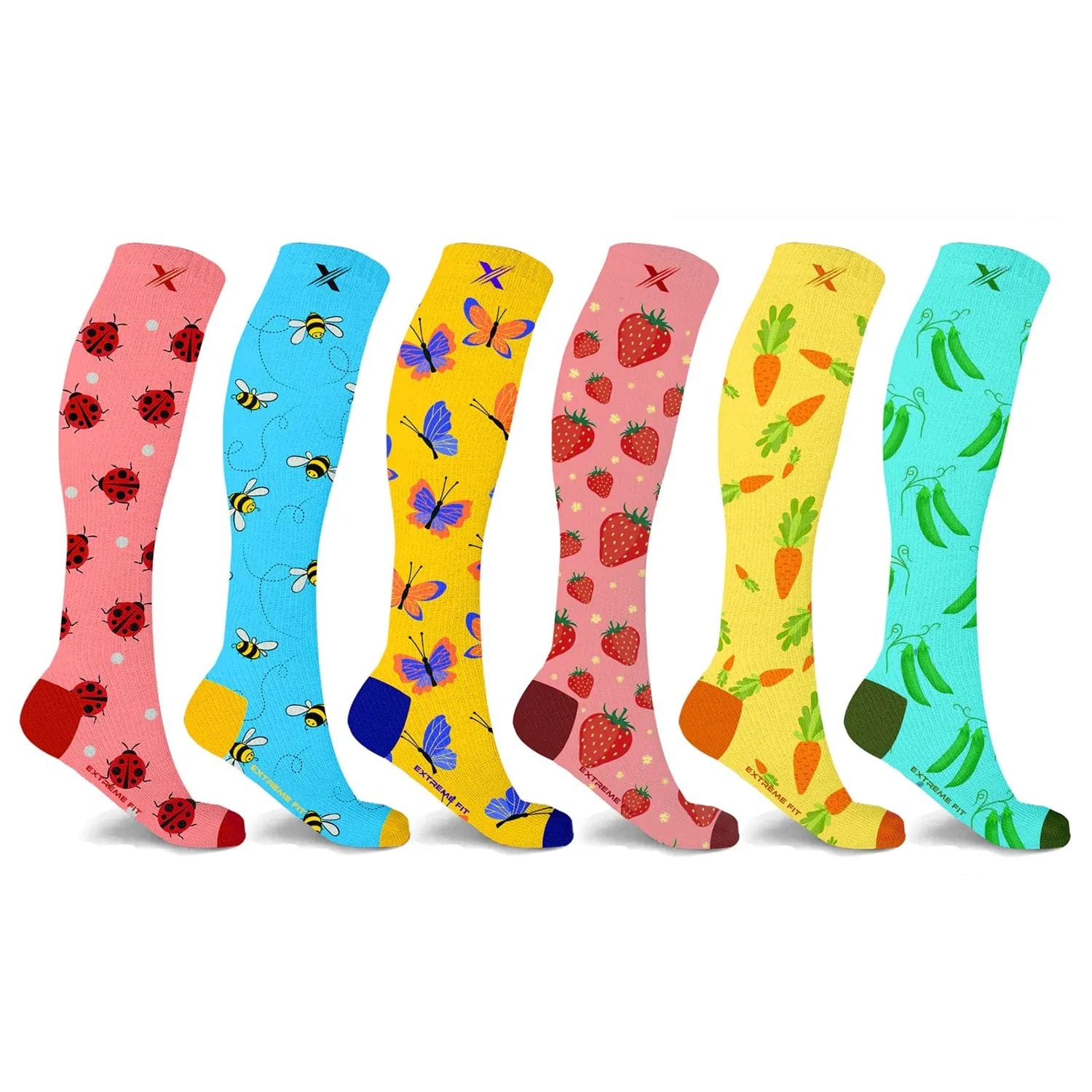 Knee-high Compression Socks (6-Pairs)