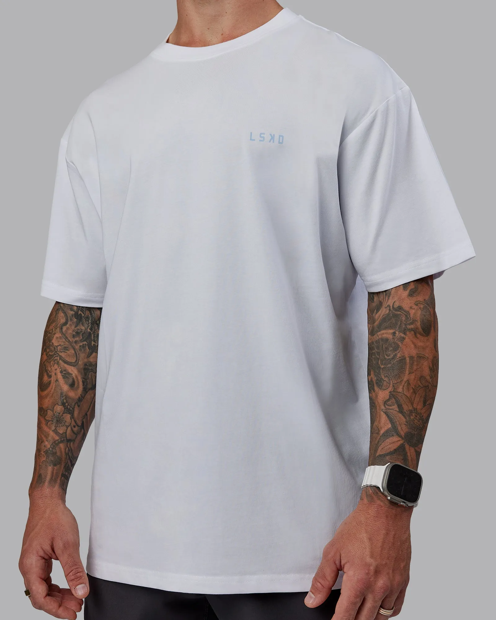 LSKD x Logan Martin FLXCotton Tee Oversize - White-Windsurfer