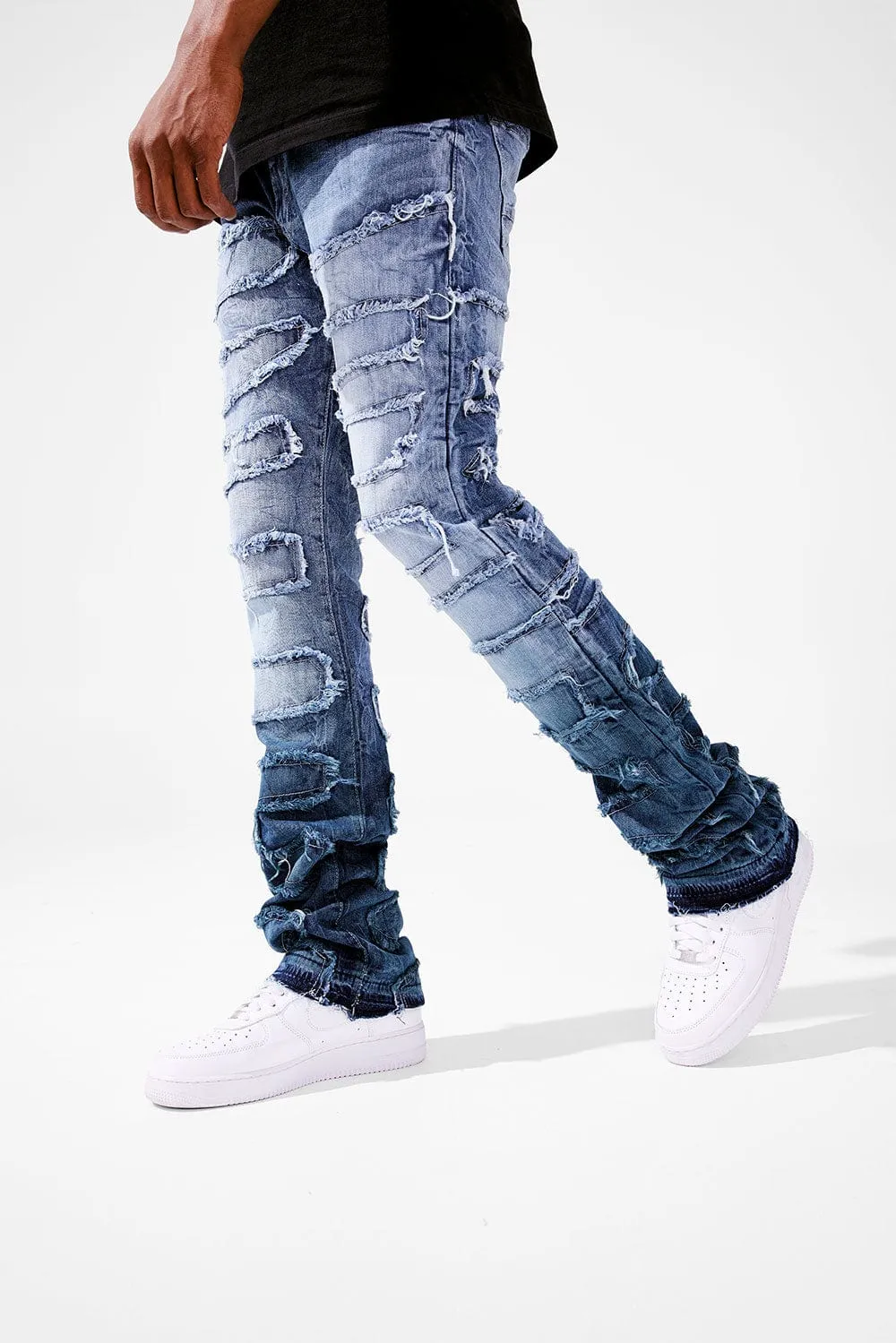 Martin Stacked - Python Denim (Blue Wave)