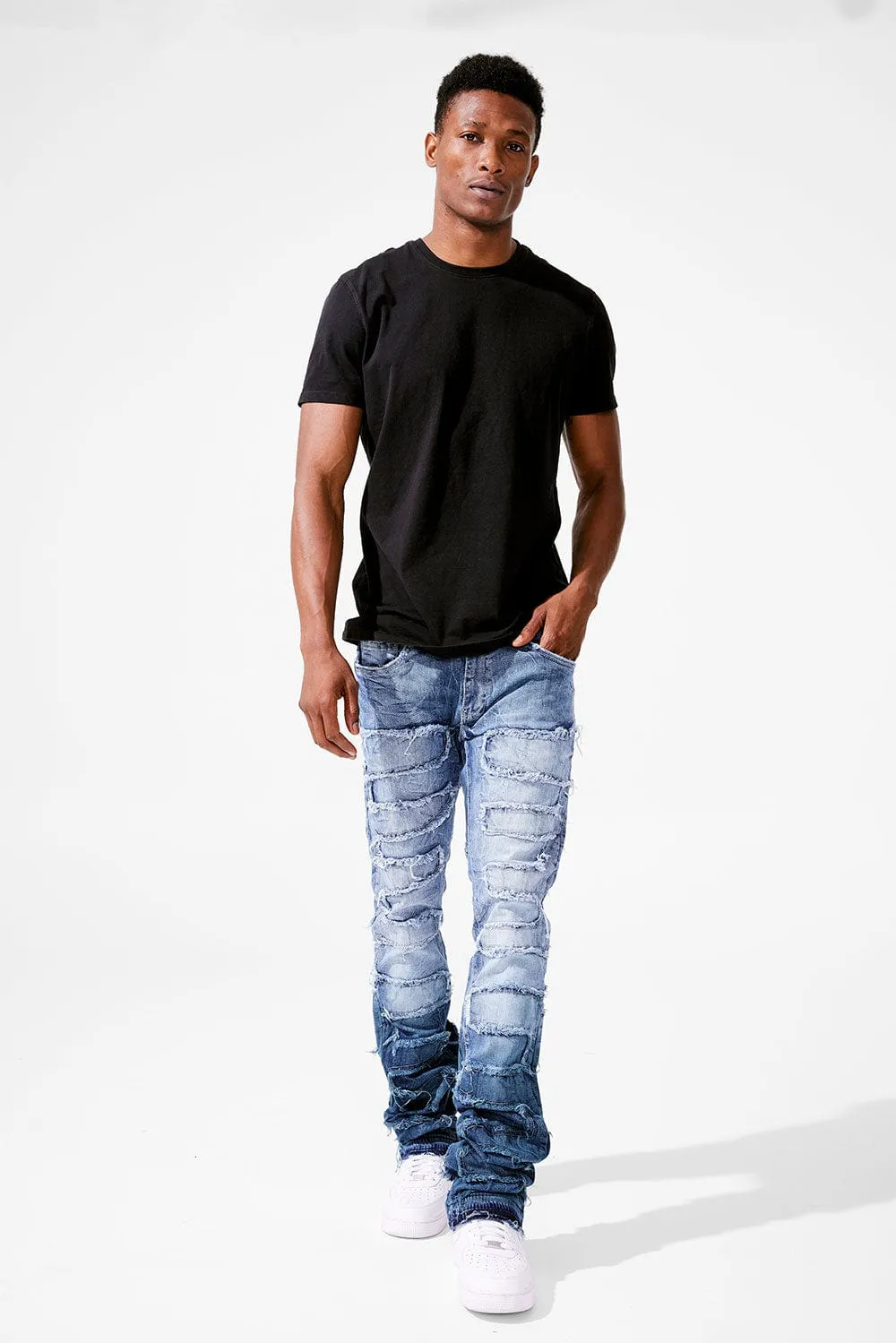 Martin Stacked - Python Denim (Blue Wave)