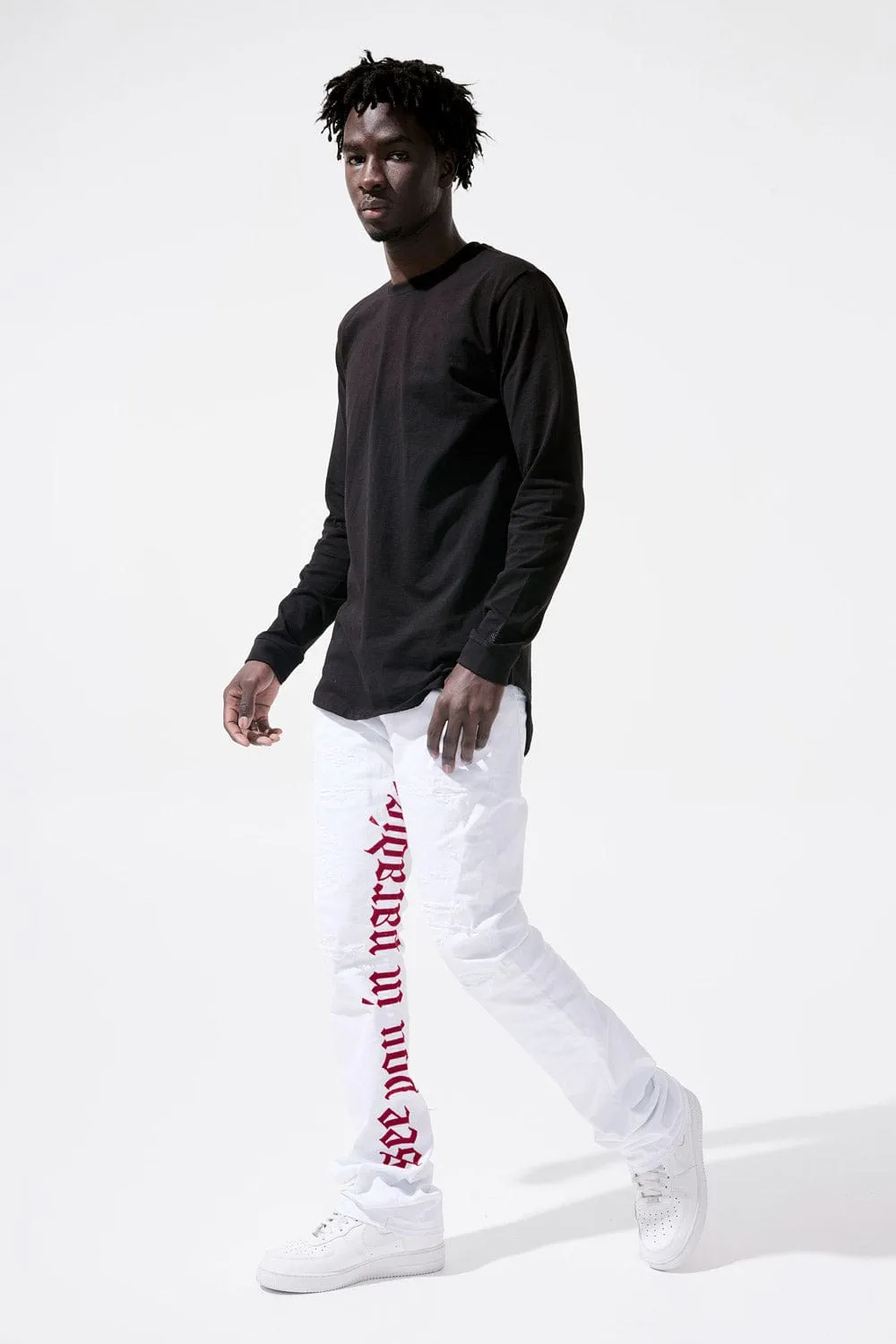 Martin Stacked - See You In Paradise Denim (White)