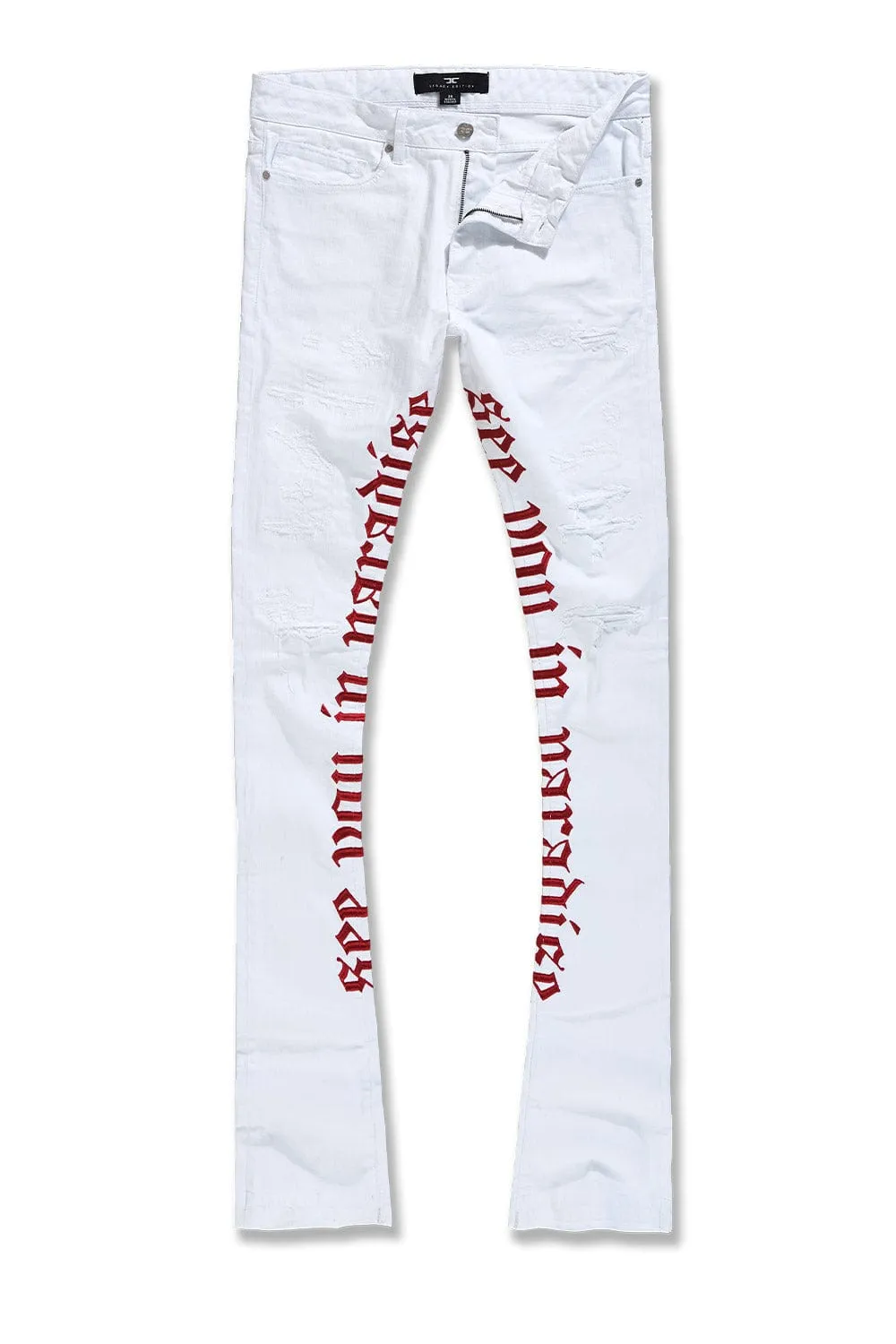 Martin Stacked - See You In Paradise Denim (White)