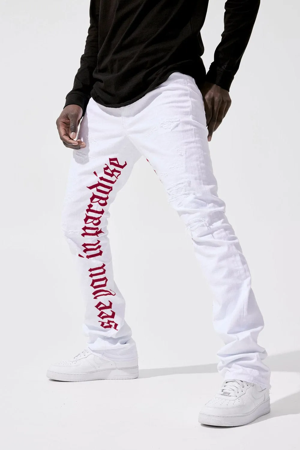 Martin Stacked - See You In Paradise Denim (White)