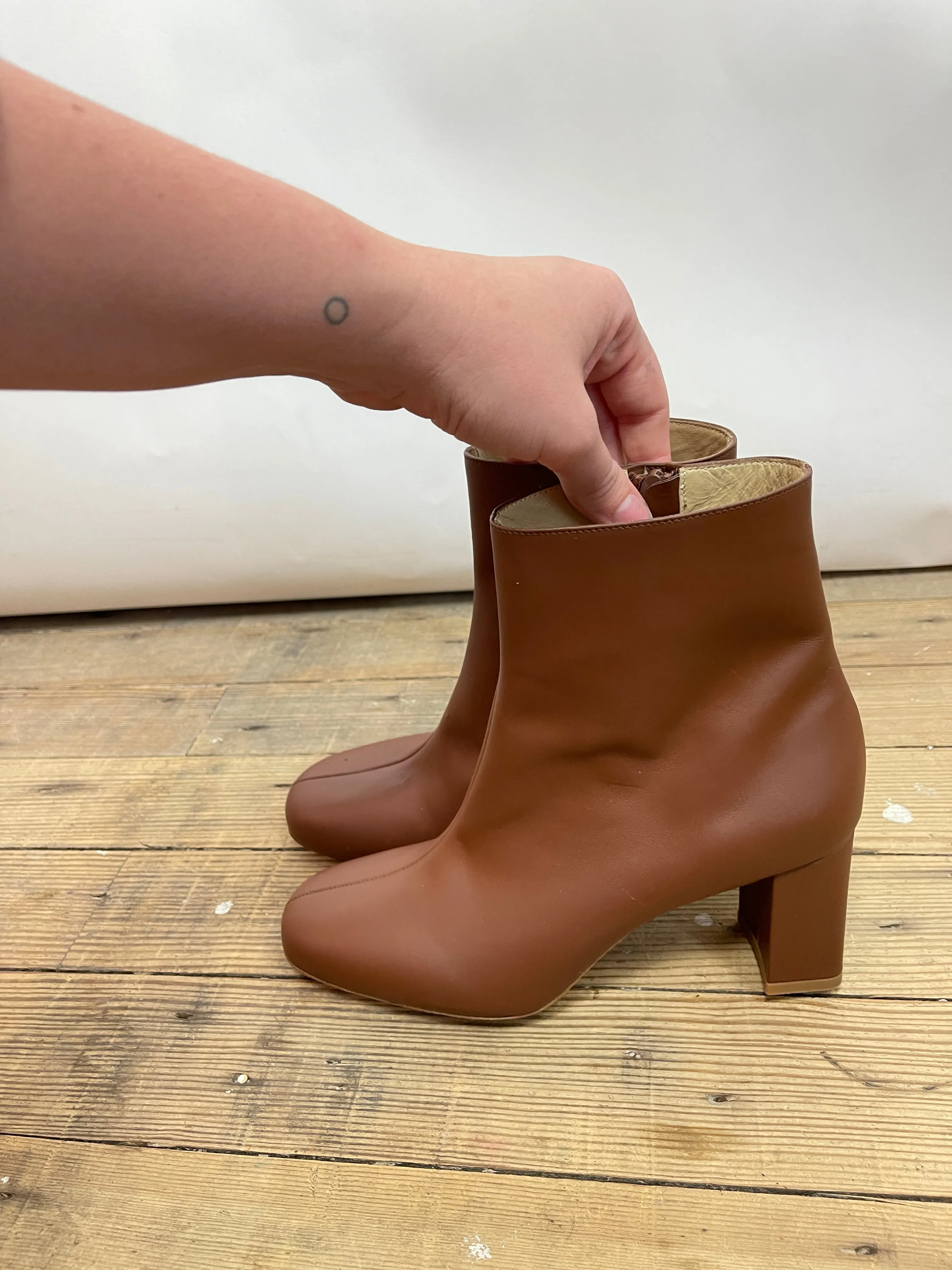 Maryam Nassir Zadeh Brown Leather Agnes Boot (39)