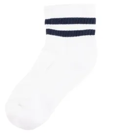 McCarren Tube Sock Quarter Length - Recycled Eco-Cotton Knit - Navy