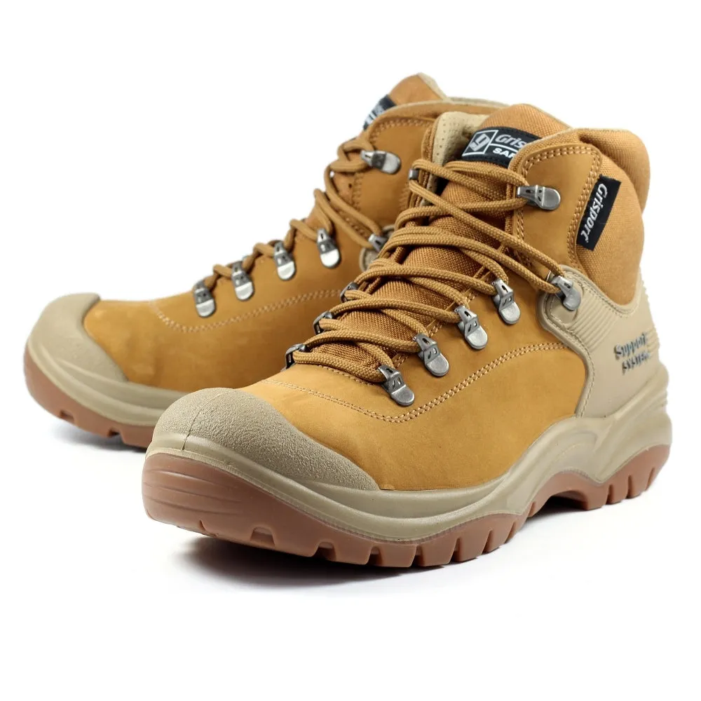 Mens Gri-Sport Work Boot Leather steel Toe Work Tan Sub-Contractor