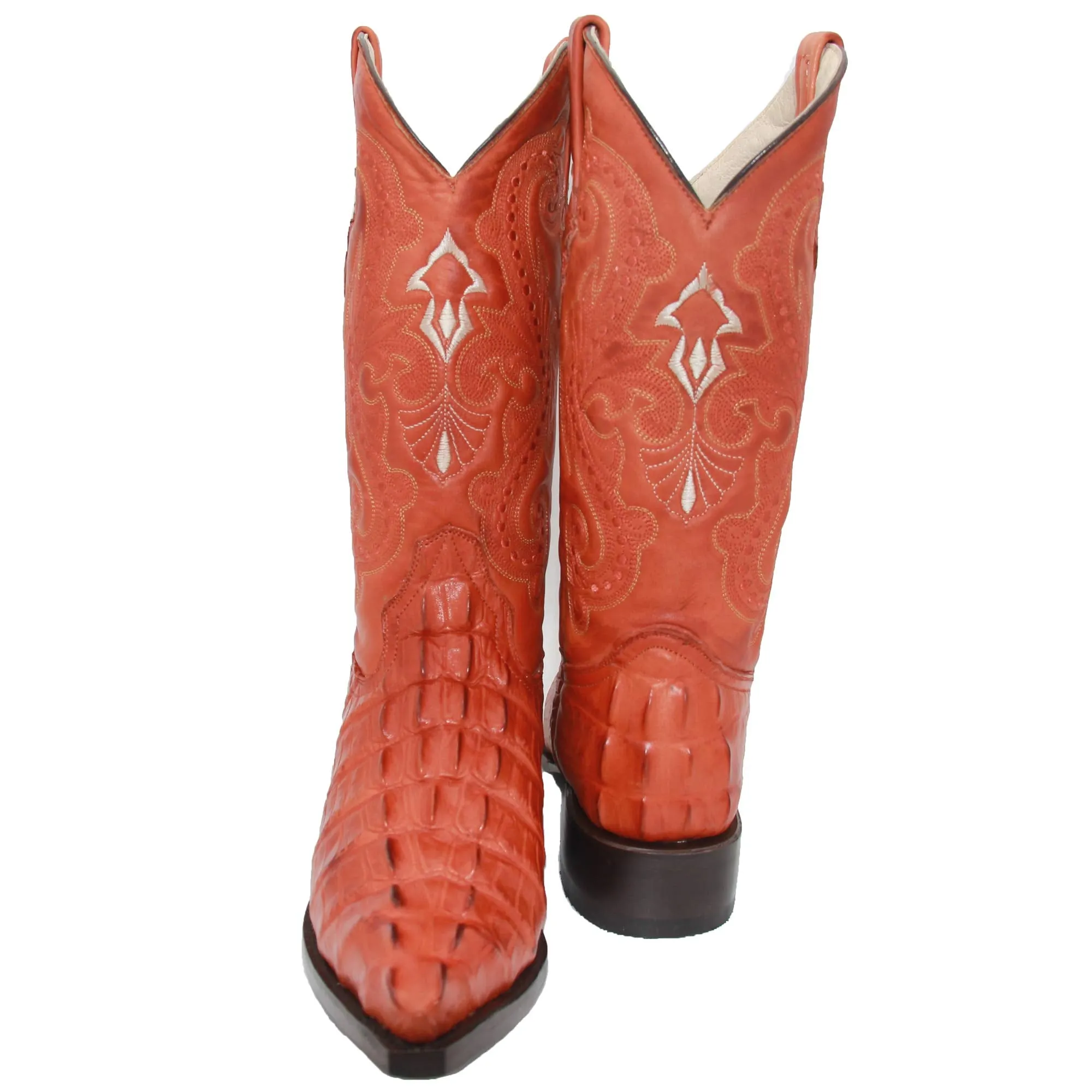 Mens Snip Toe Crocodile Alligator Print Cowboy Western Boot