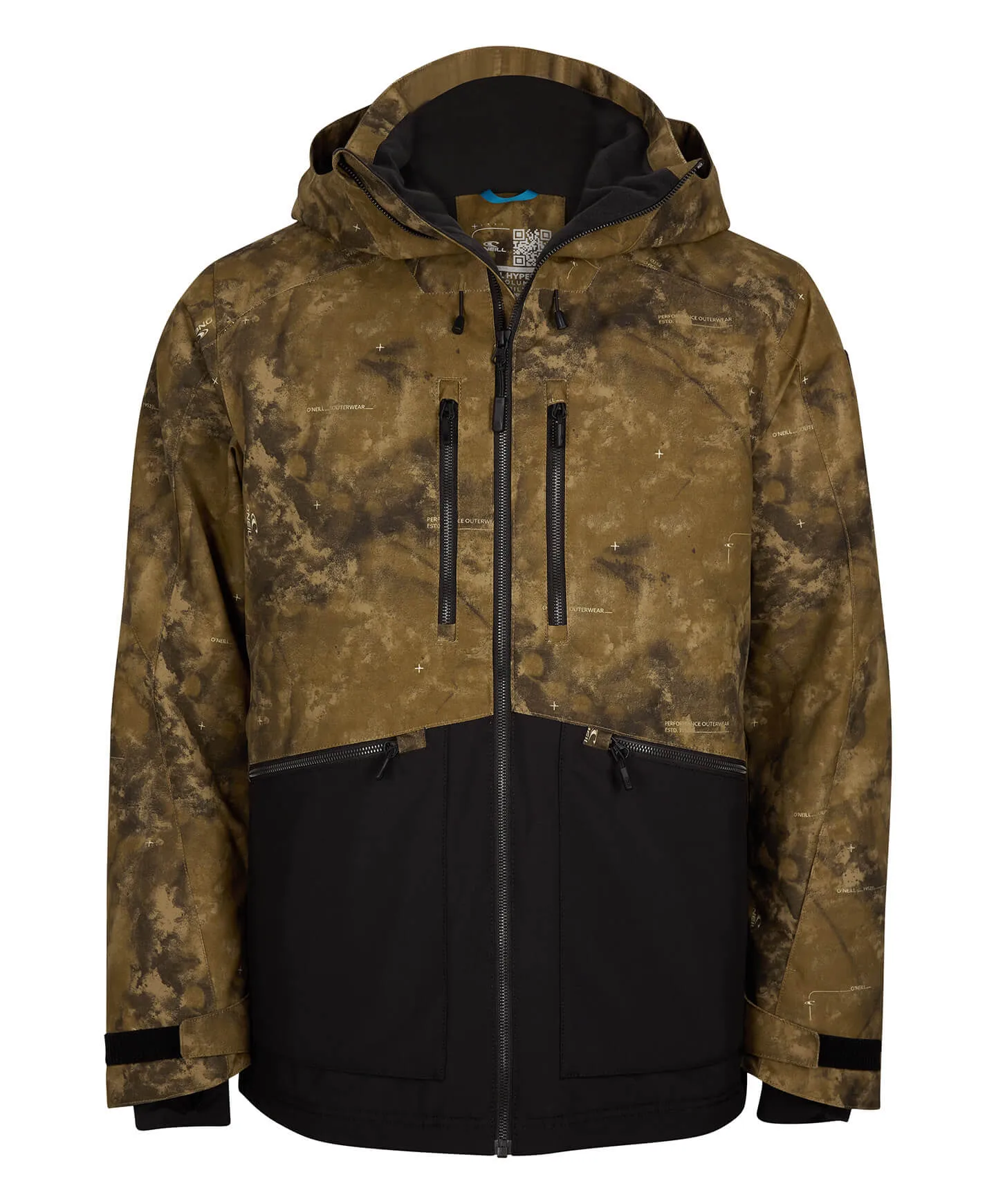 Men's Texture Snow Jacket - Beige AOP