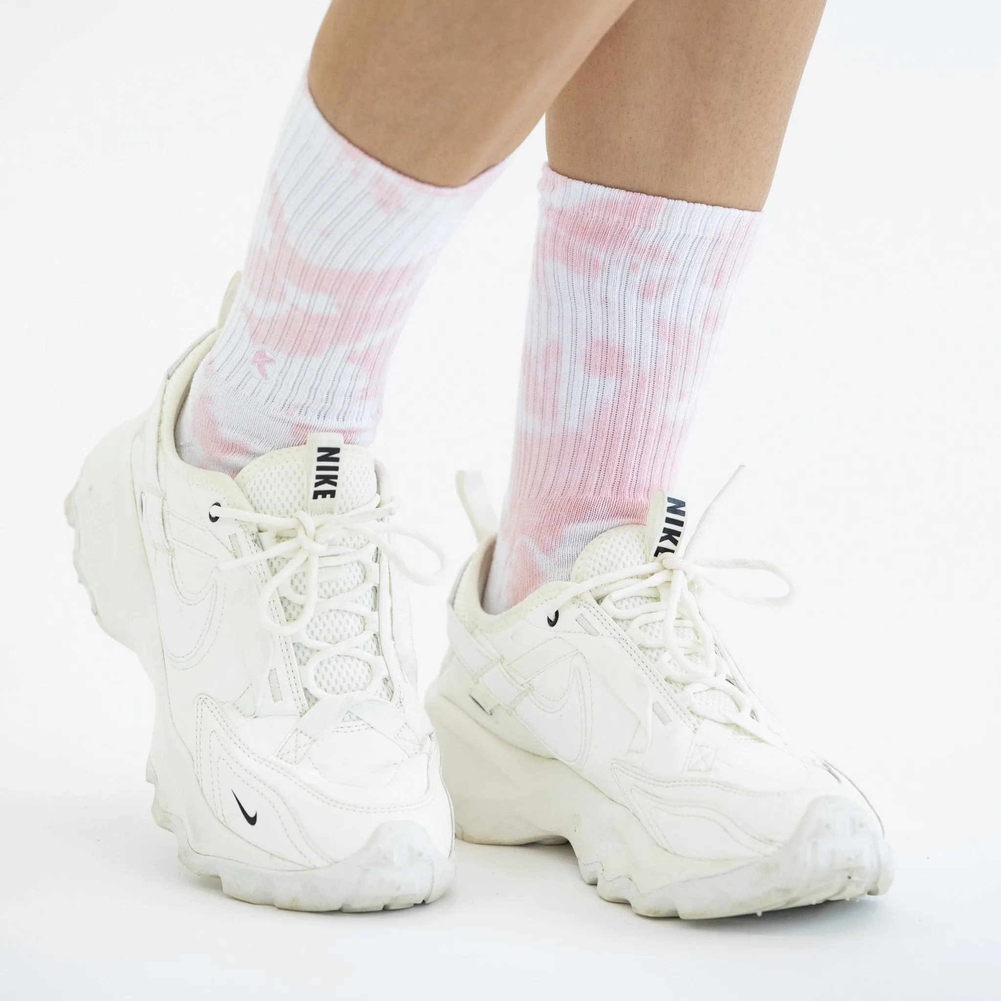 Pink Tie Dye Crew Sock