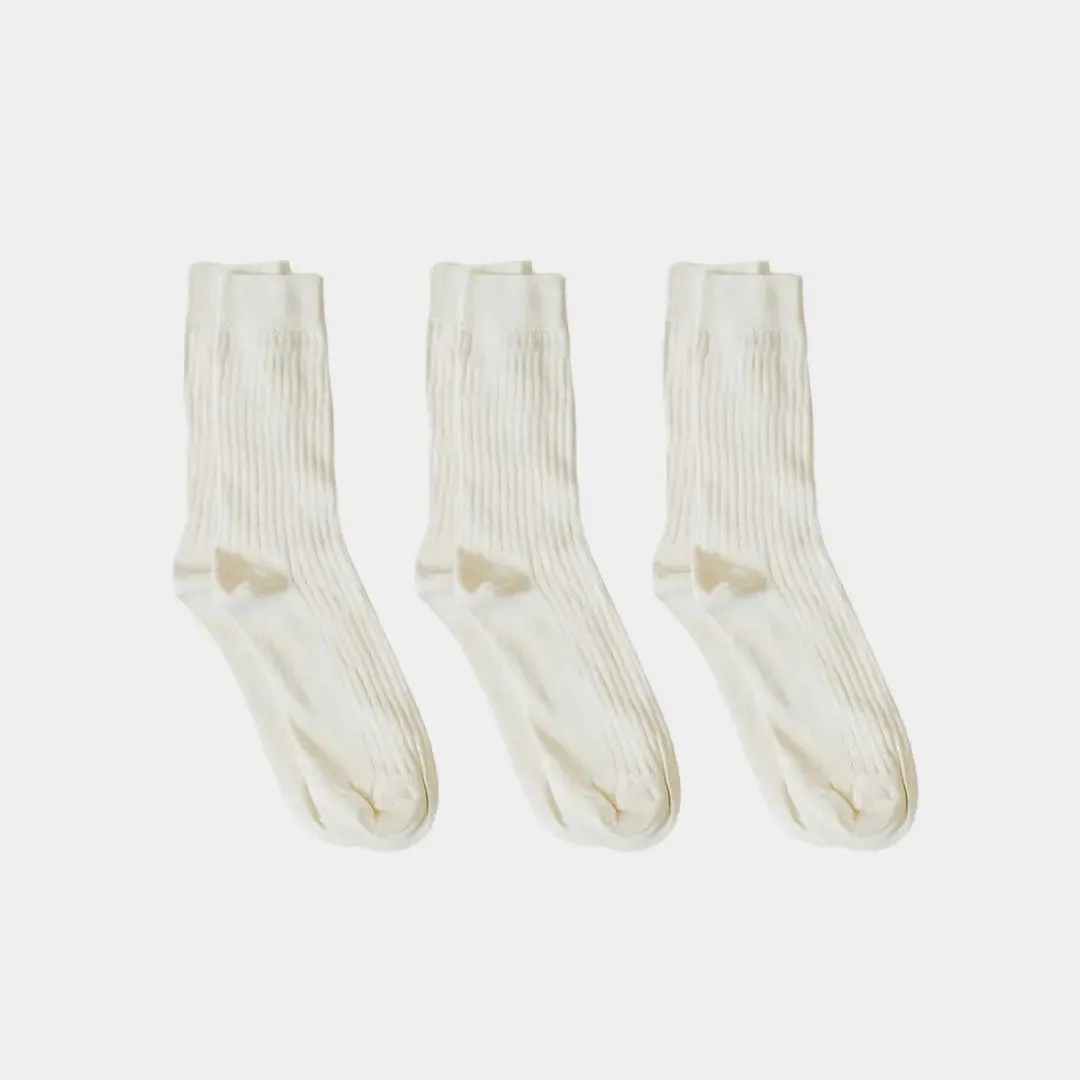 Pure (no dye) Ribbed Sock - 100% Organic Cotton