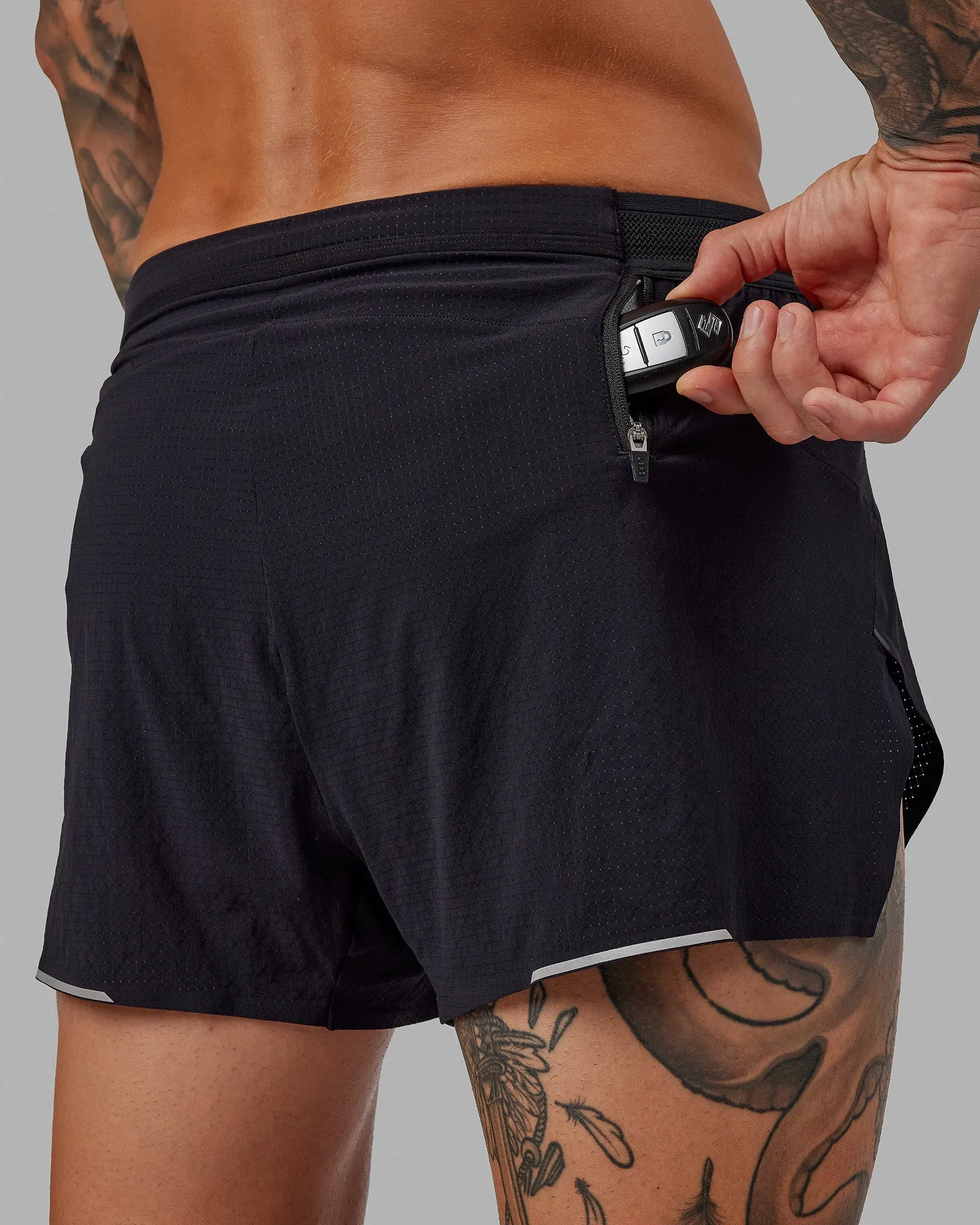 Race Day 3" Running Shorts - Black