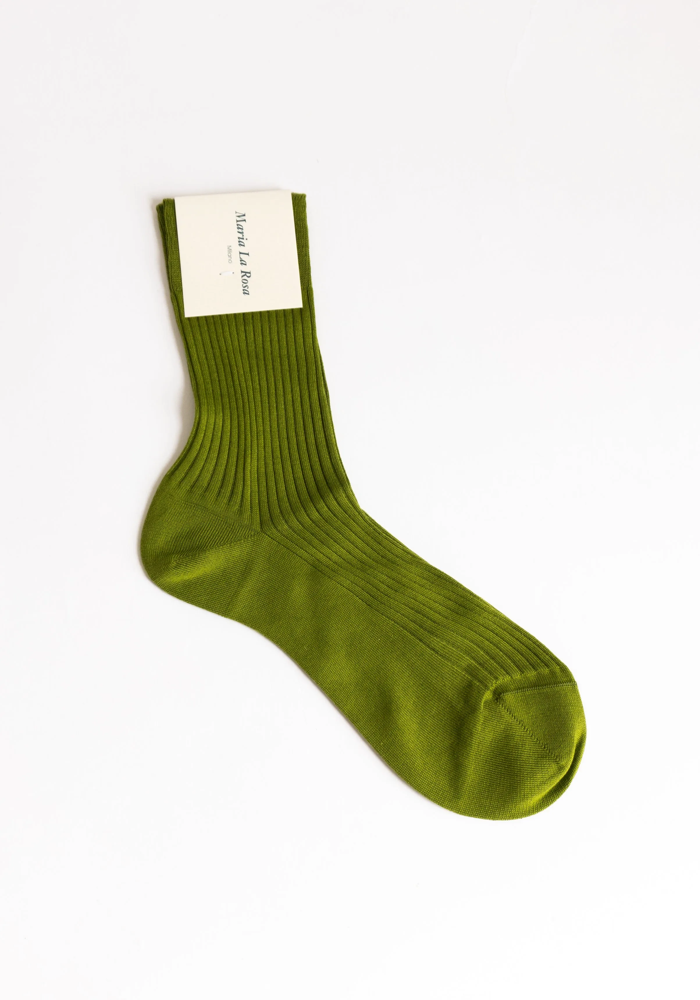 Ribbed Cotton Sock in Pisello