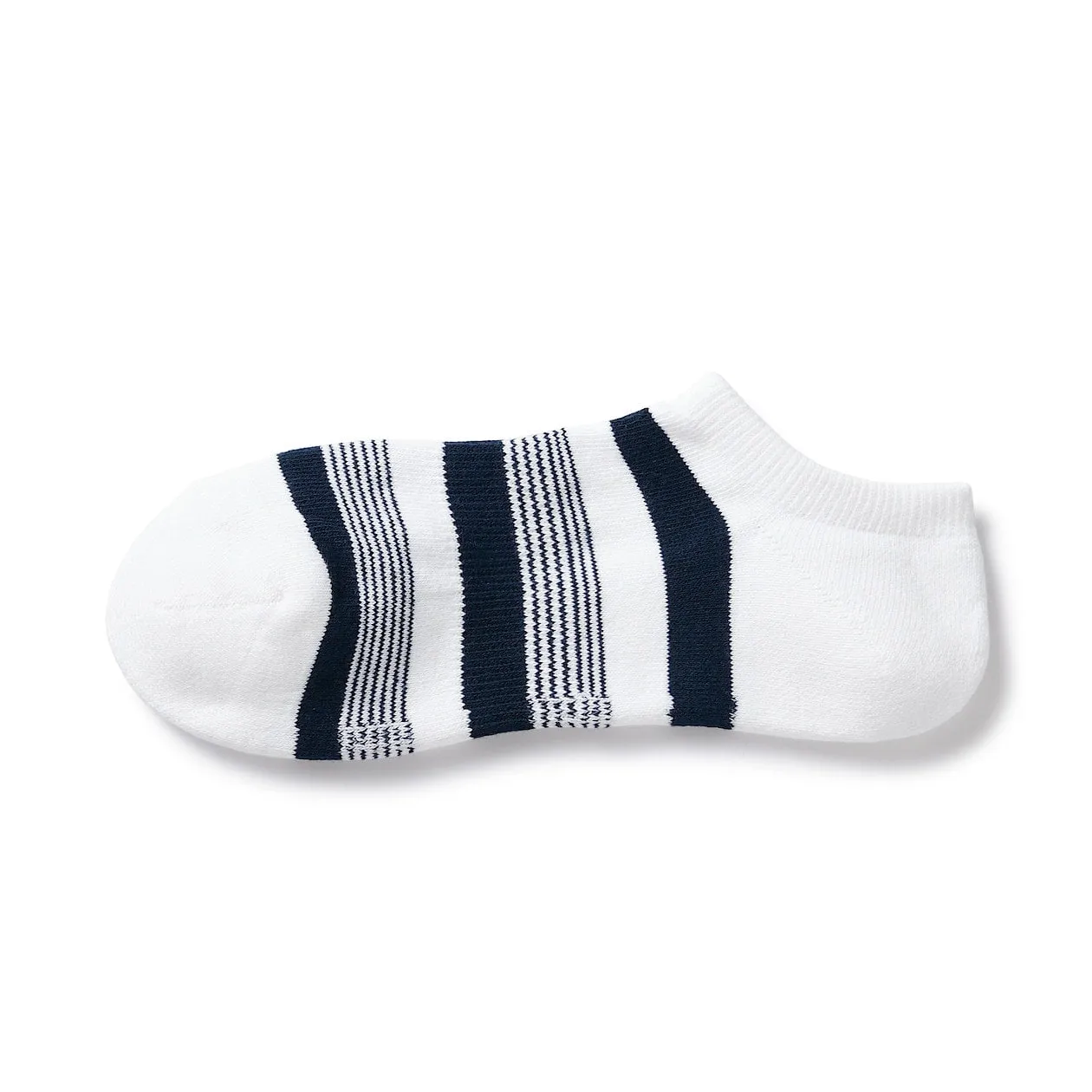 Right Angle Pile Stripe Sneaker Socks