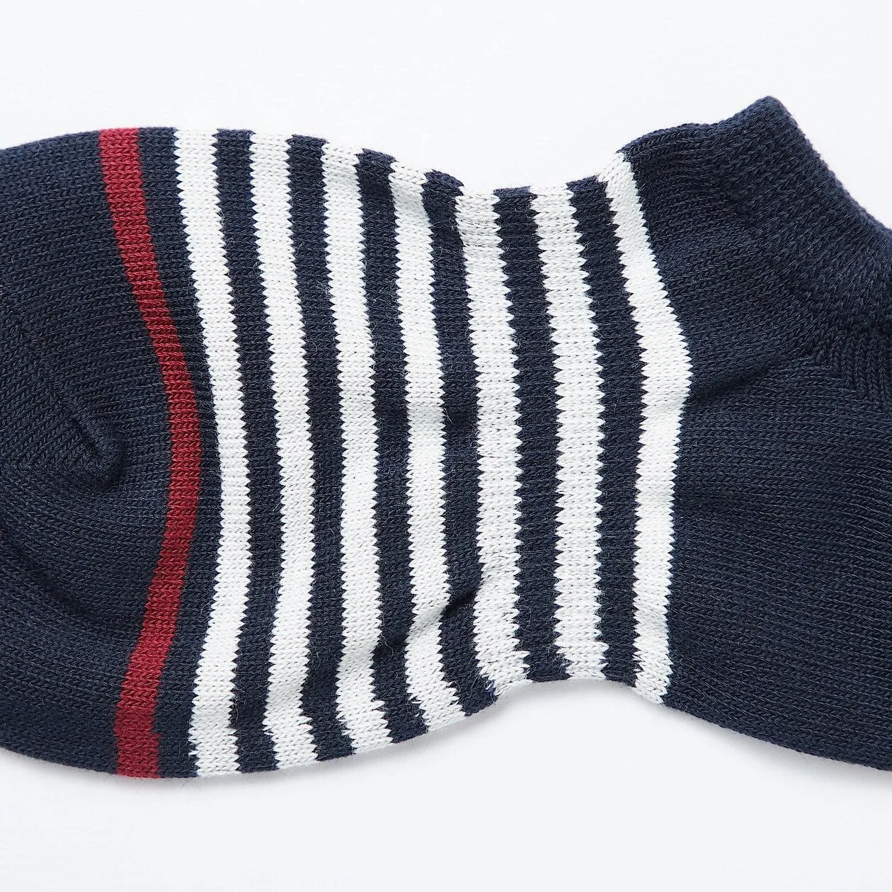 Right Angle Striped Sneaker Socks