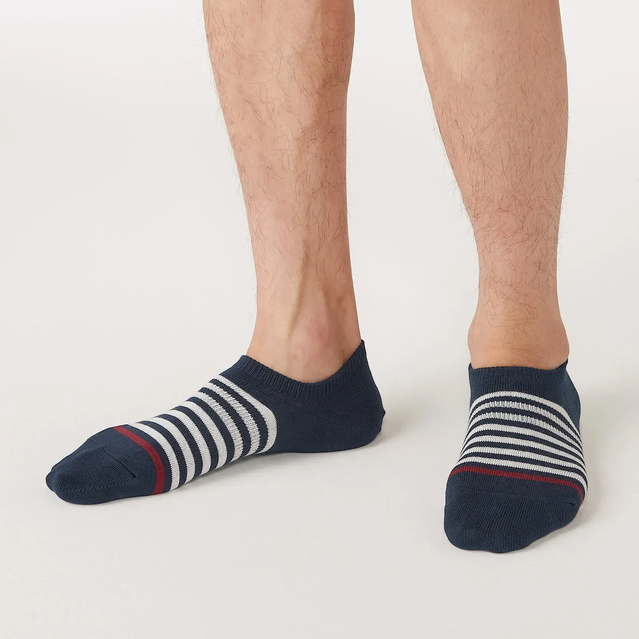 Right Angle Striped Sneaker Socks