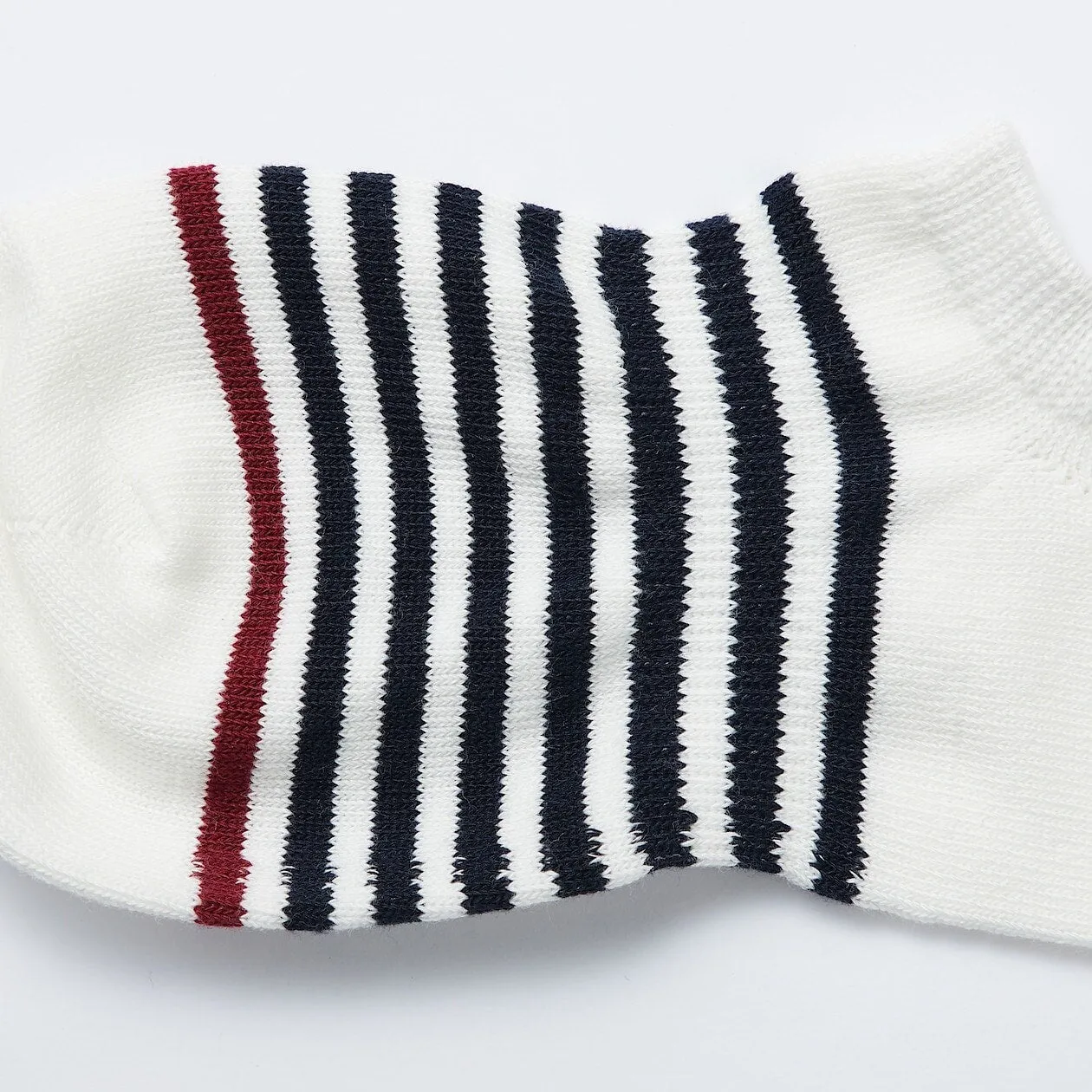 Right Angle Striped Sneaker Socks