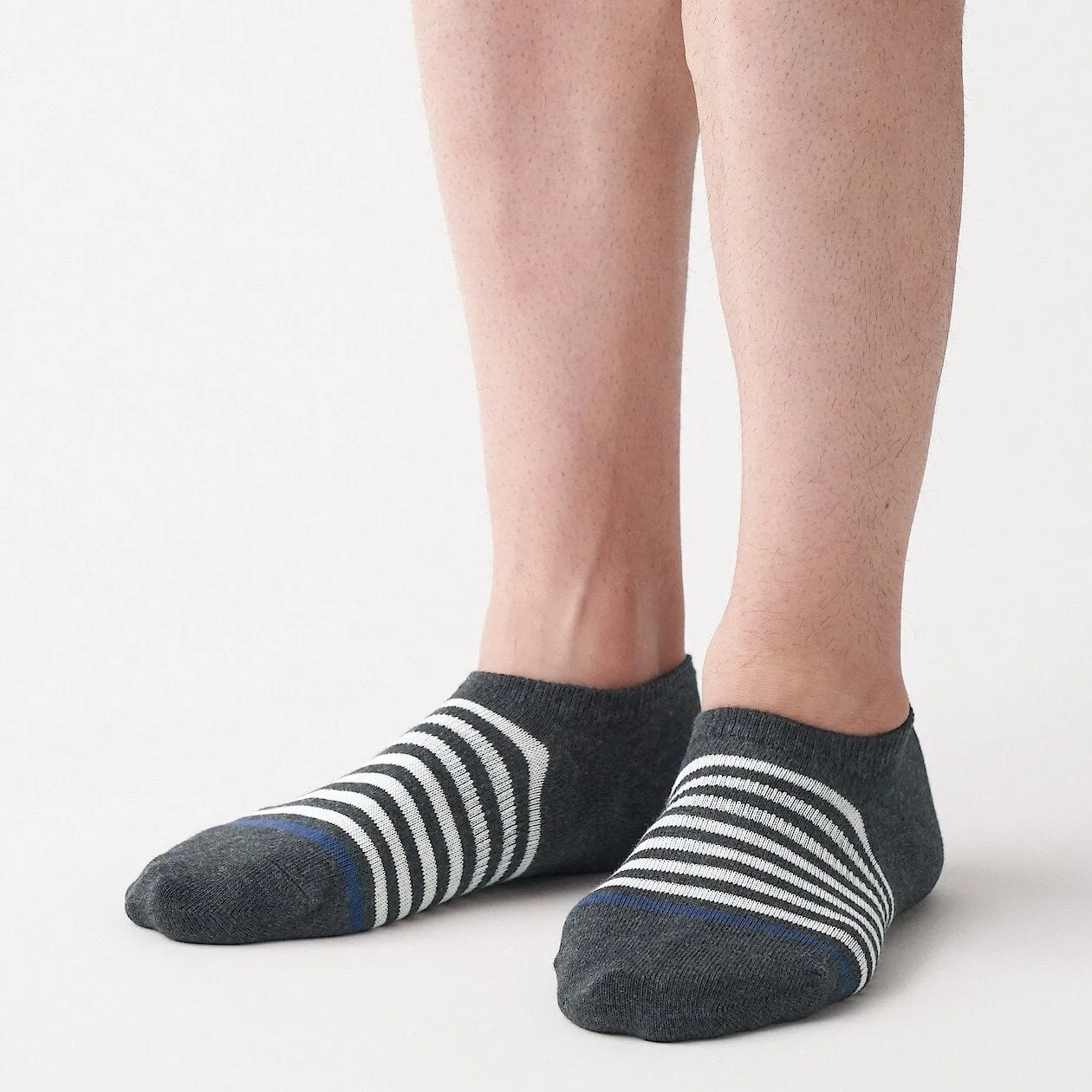 Right Angle Striped Sneaker Socks