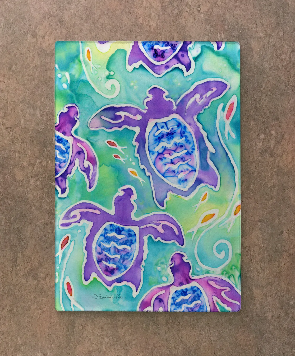 Sea Turtle Swim Cutting Board