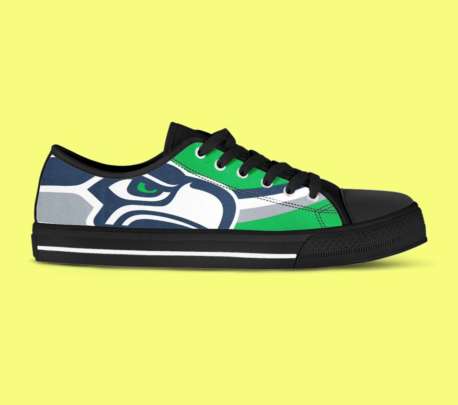 Seattle Seahawks Custom Lowtop, Football Custom Shoes, Sport Lowtop, Canvas Shoes, Canvas Lowtop, Unisex Shoes, Gift Birthday