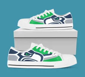 Seattle Seahawks Custom Lowtop, Football Custom Shoes, Sport Lowtop, Canvas Shoes, Canvas Lowtop, Unisex Shoes, Gift Birthday