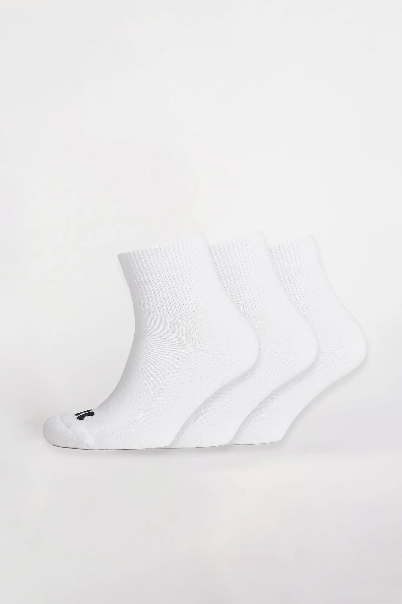 Sports Cotton Sock Ankle 3 Pack - White