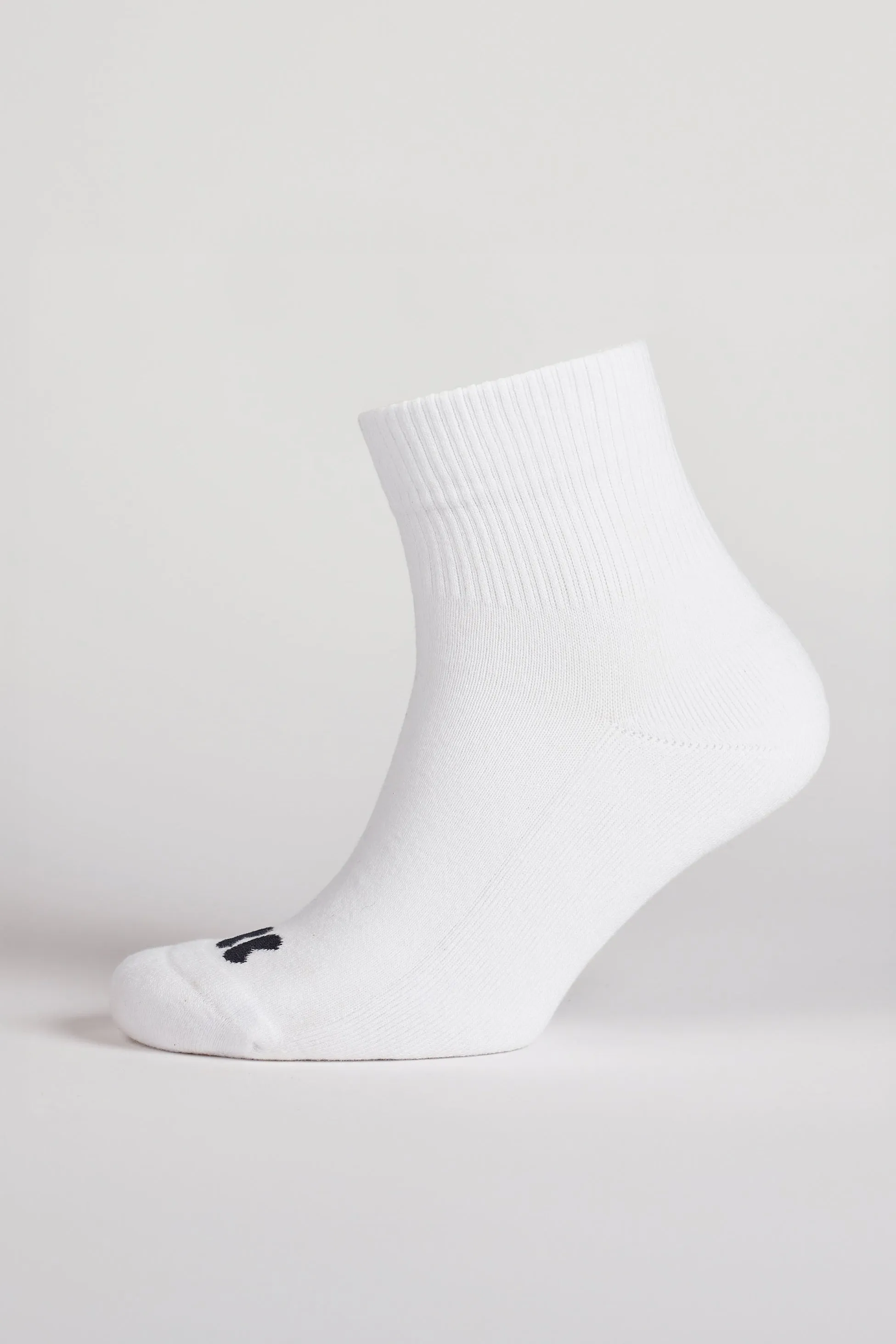 Sports Cotton Sock Ankle 3 Pack - White