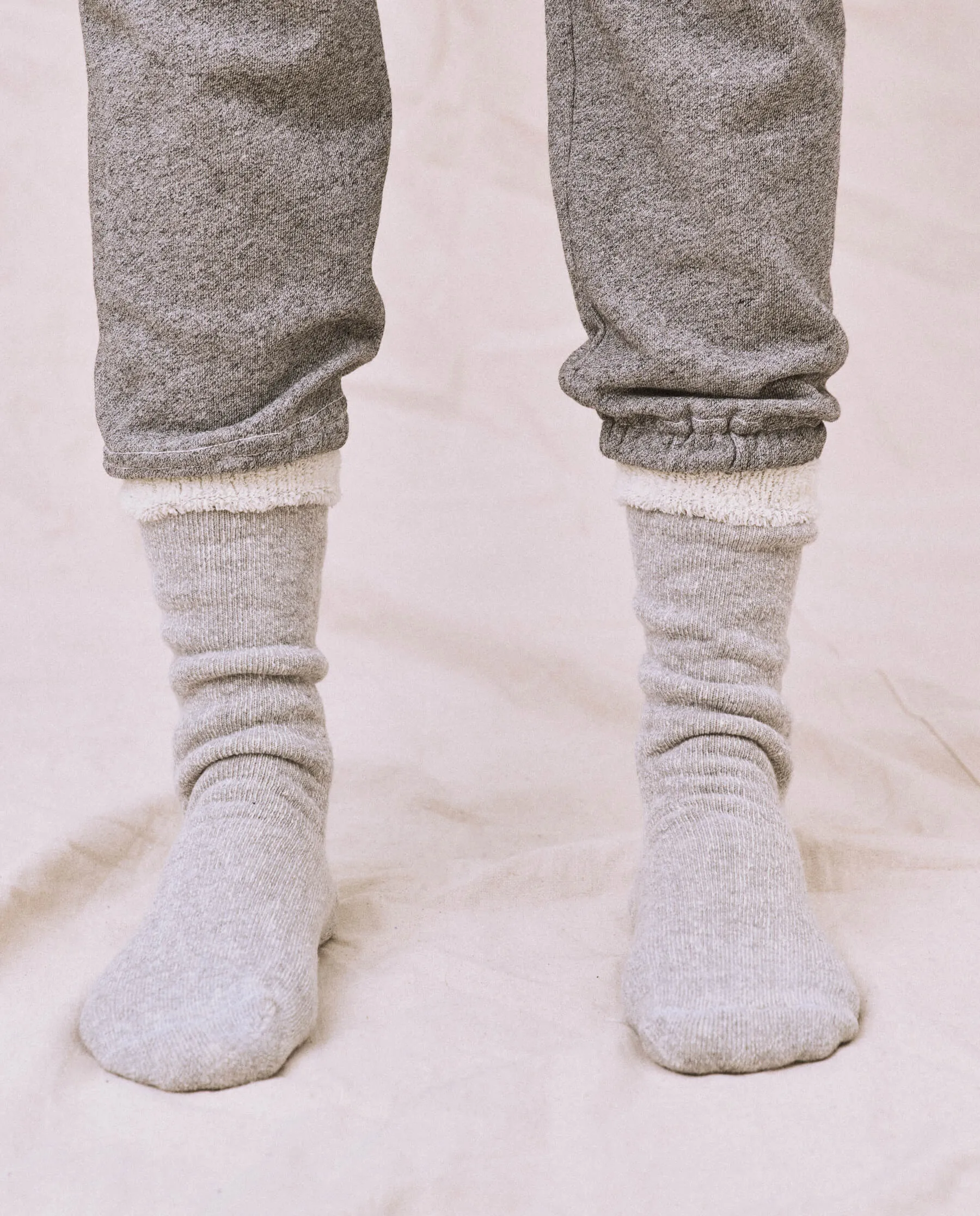 The Sweatshirt Sock. -- Light Heather Grey