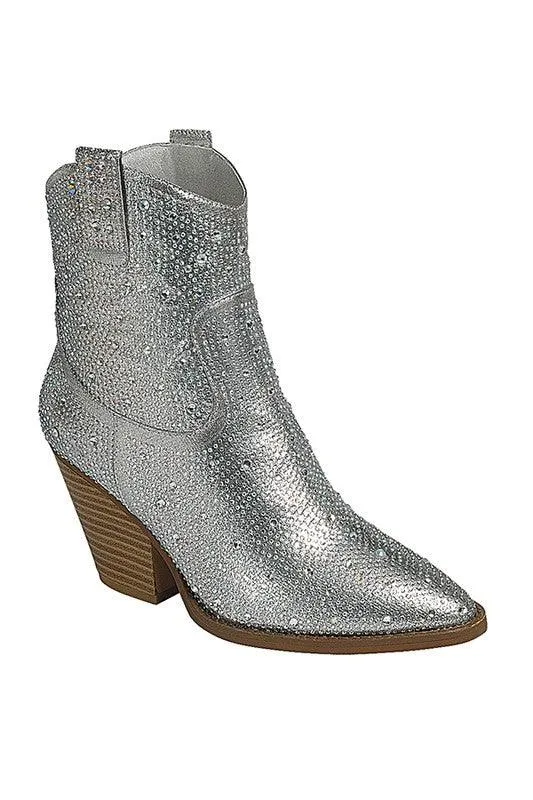 VIKKI RHINESTONE WESTERN BOOTS