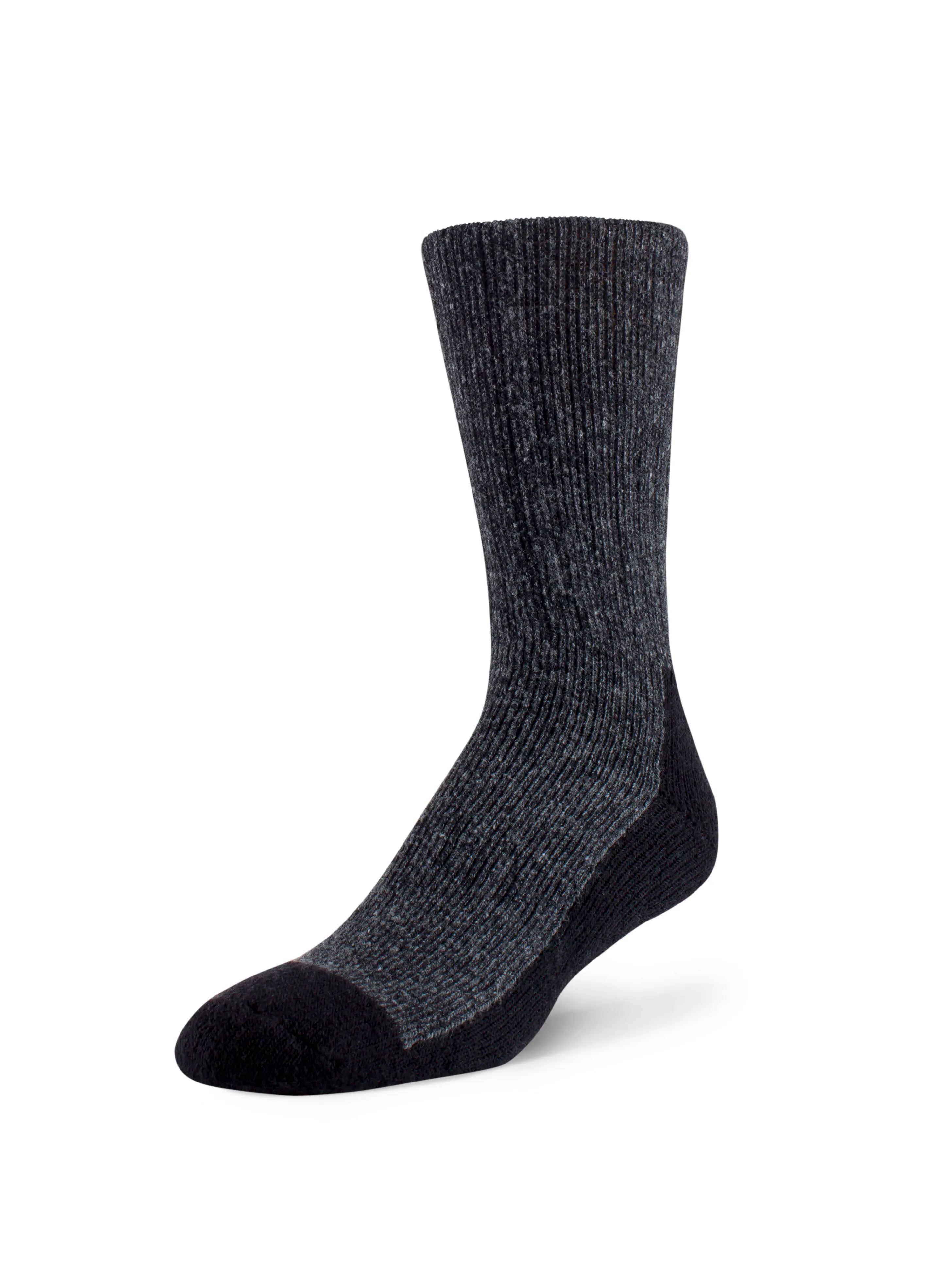 Wool Work Socks, Black/Grey