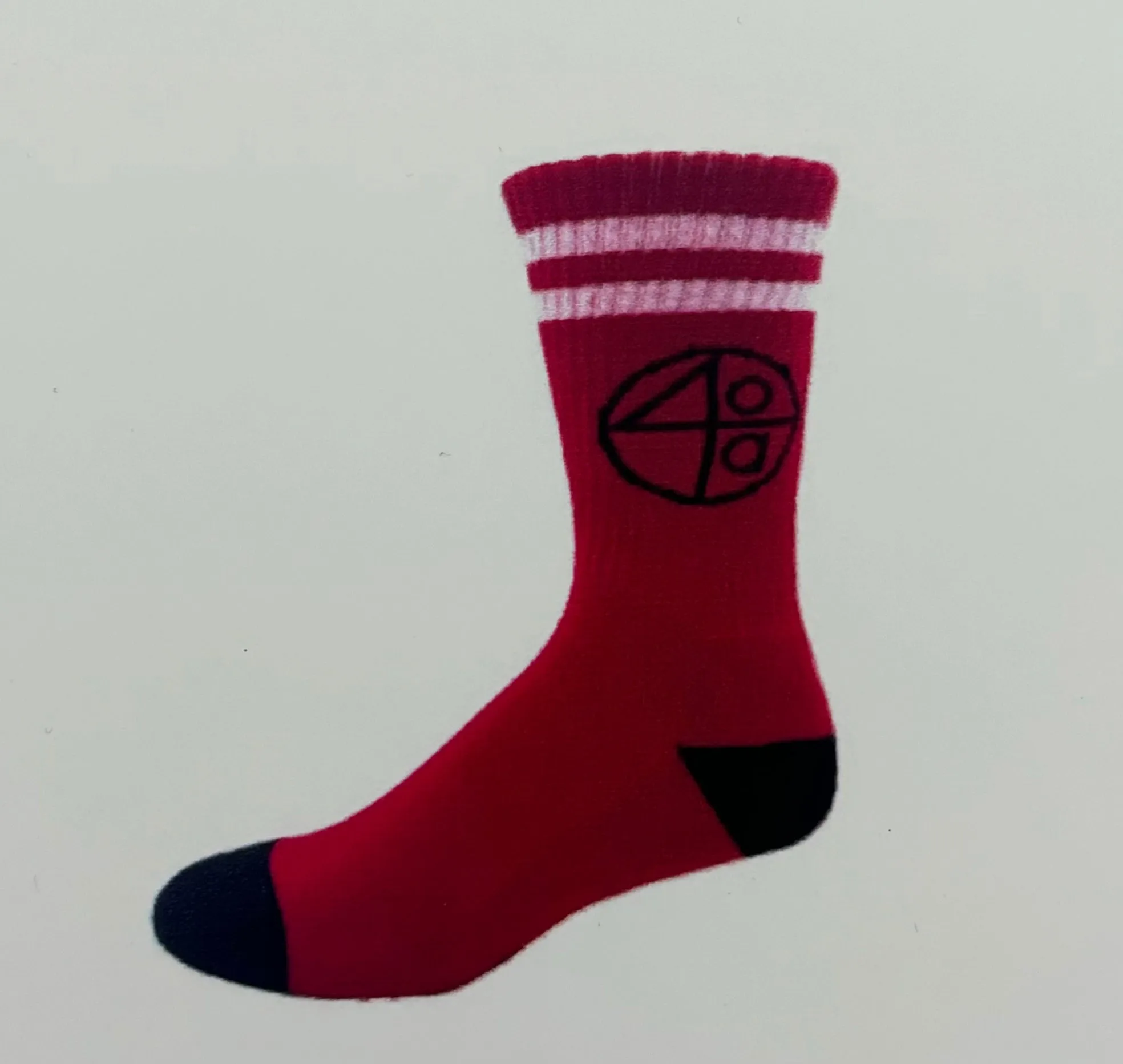 Woven Knit Sock: 40 Acres Red/ Black